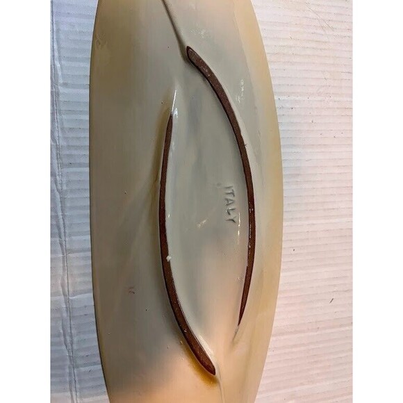 Rare Made in Italy Handpainted Yellow w/Chickens 20" x 6" Serving Plate - Picture 3 of 4